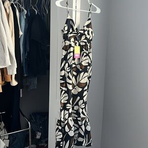Tabitha Brown x Target Black & Brown Pattern Dress, NWT
